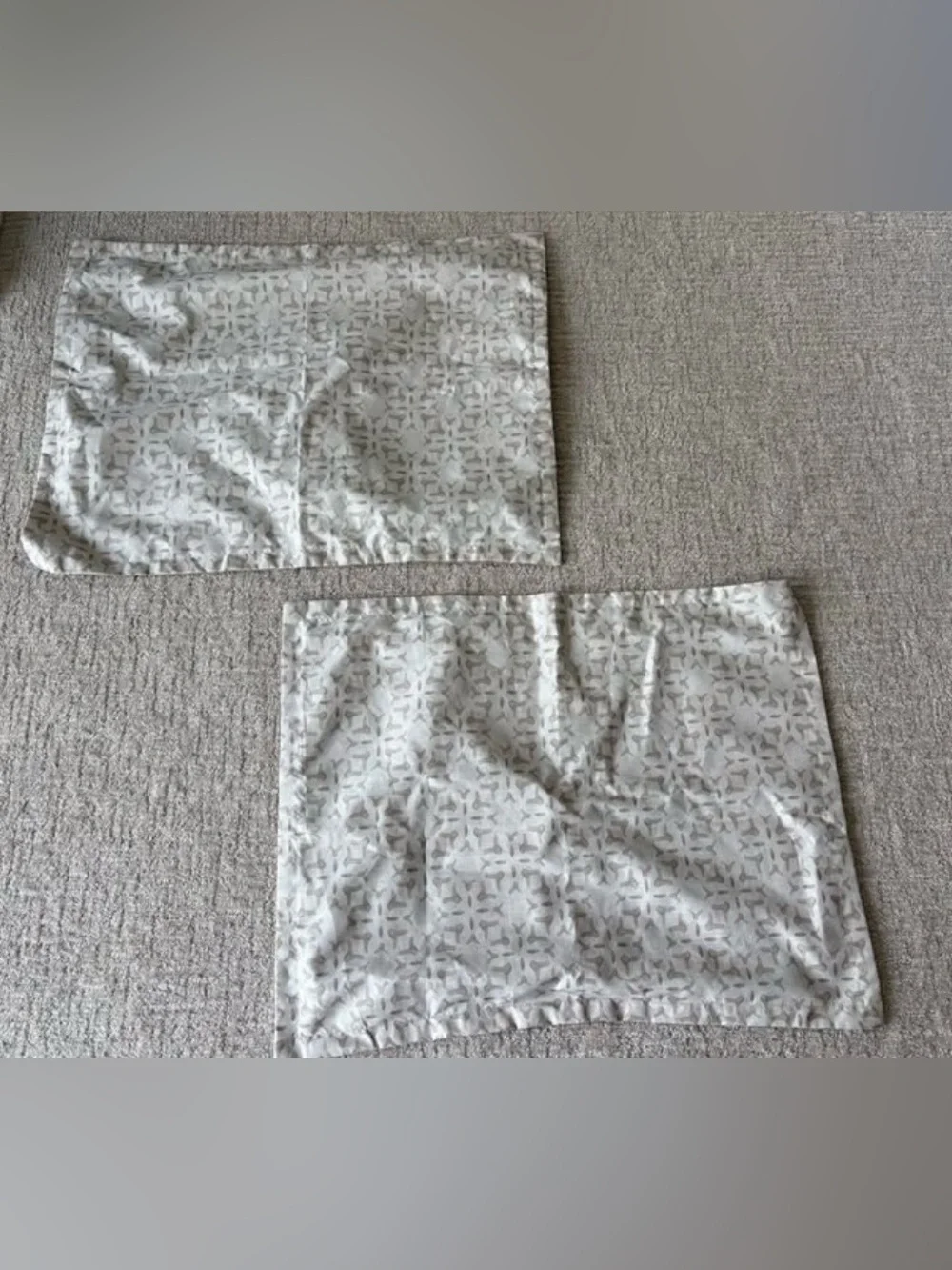LIGHT BROWN PATTERNED PILLOW SHAMS